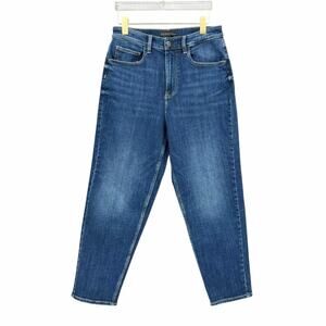 Guess Jacqueline Relaxed Mid Rise Low Crotch Dark Wash Everyday Denim Jeans